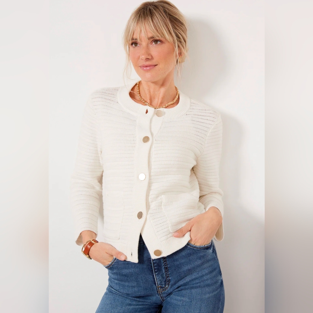 White Sanctuary Sweater with Button Detail